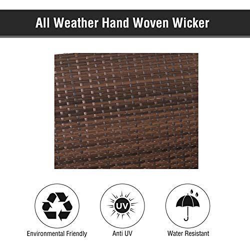 Weather Resistant Hanging Wicker Porch Swing Chair with Cushion - Image 5