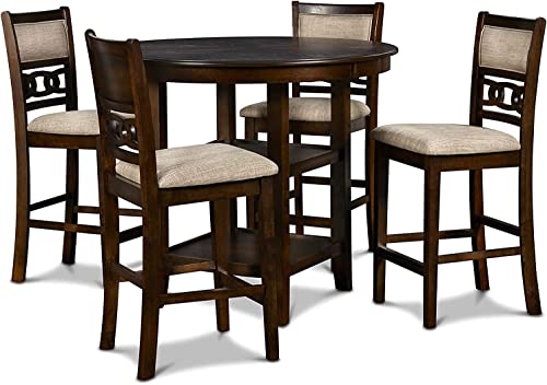 5-Piece Round Counter Height Set with 1 Dining Table and 4 Chairs - Image 13