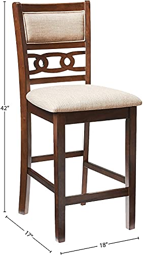 5-Piece Round Counter Height Set with 1 Dining Table and 4 Chairs - Image 2