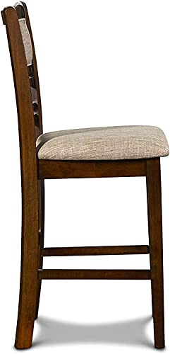 5-Piece Round Counter Height Set with 1 Dining Table and 4 Chairs - Image 8