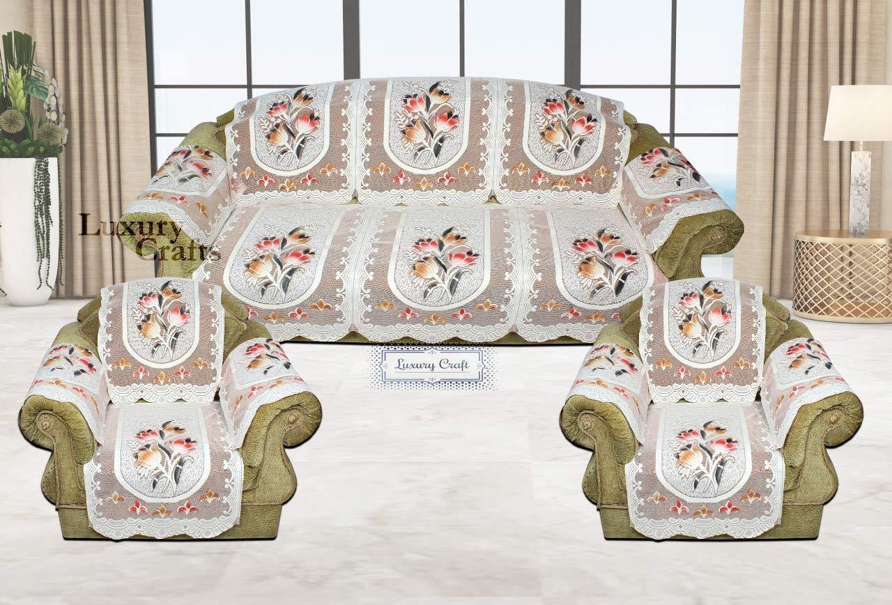 5 Seater Sofa and Chair Cover with 6 Pcs arms Net Sofa Cover Set - Image 2