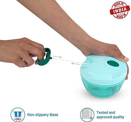 A2SK Mini Handy Vegetable & Fruit Chopper Vegetable Chopper(Multicolor, 450ML) - Image 2
