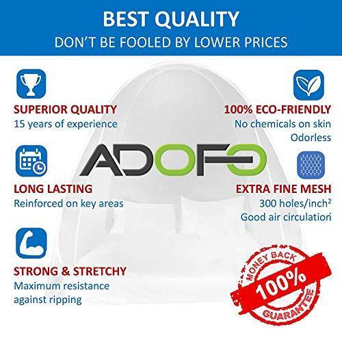 Adofo Foldable Mosquito Net Double Bed + King Size + Queen Size - for Baby, Kids Adult Protection (White Net) - Image 6