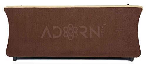 Adorn India Acura 3 Seater Sofa (Brown & Beige) - Image 2