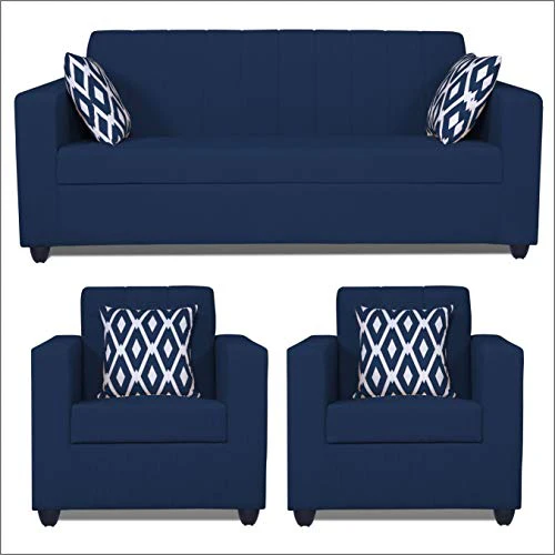 Adorn India Rio Highback 3-1-1 5 Seater Sofa Set (Blue) - Image 8