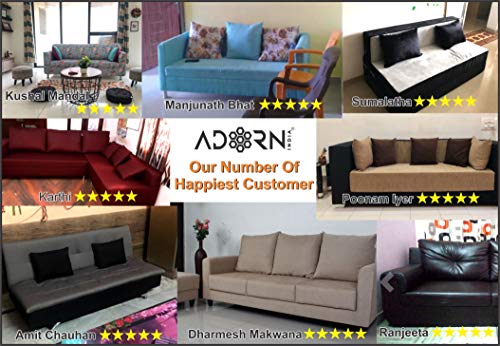 Adorn India Straight Line L Shape Sofa (Left Side Handle)(Dark Grey) - Image 9