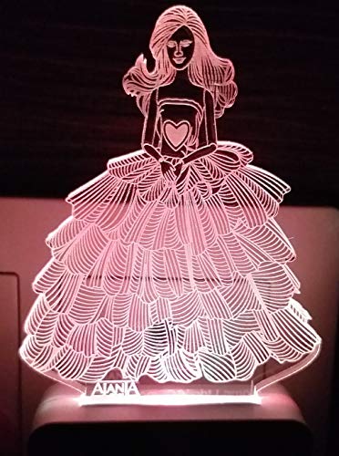 AEON METAL STICKER 3D Barbie Girl's Night Lamp Code 2022 (Multicolour, Small) - Image 5