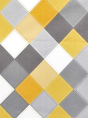 Ahmedabad Cotton 144 TC 100% Cotton Double Bedsheet with 2 Pillow Covers - Yellow, Grey - Image 4