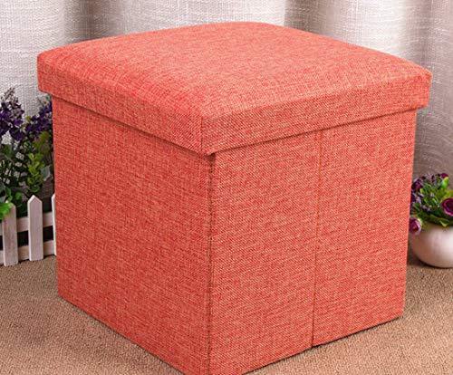 Almand Living Foldable Storage Bins Box Ottoman Bench Container Organizer with Cushion Seat Lid, Cube,Multi Colour(30X30X30 cm) (1 pcs) - Image 5