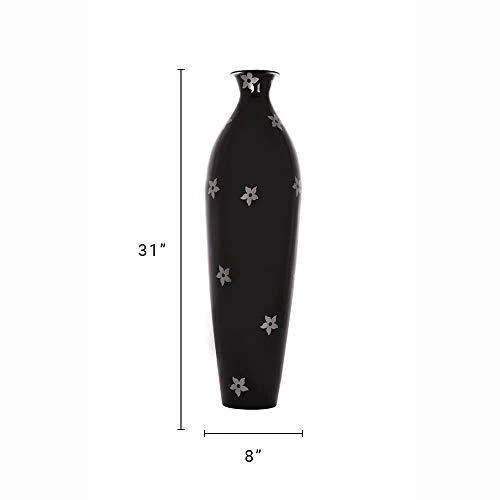 Alnico Decor Metal Flower Vase (Black_26 Inch) - Image 2