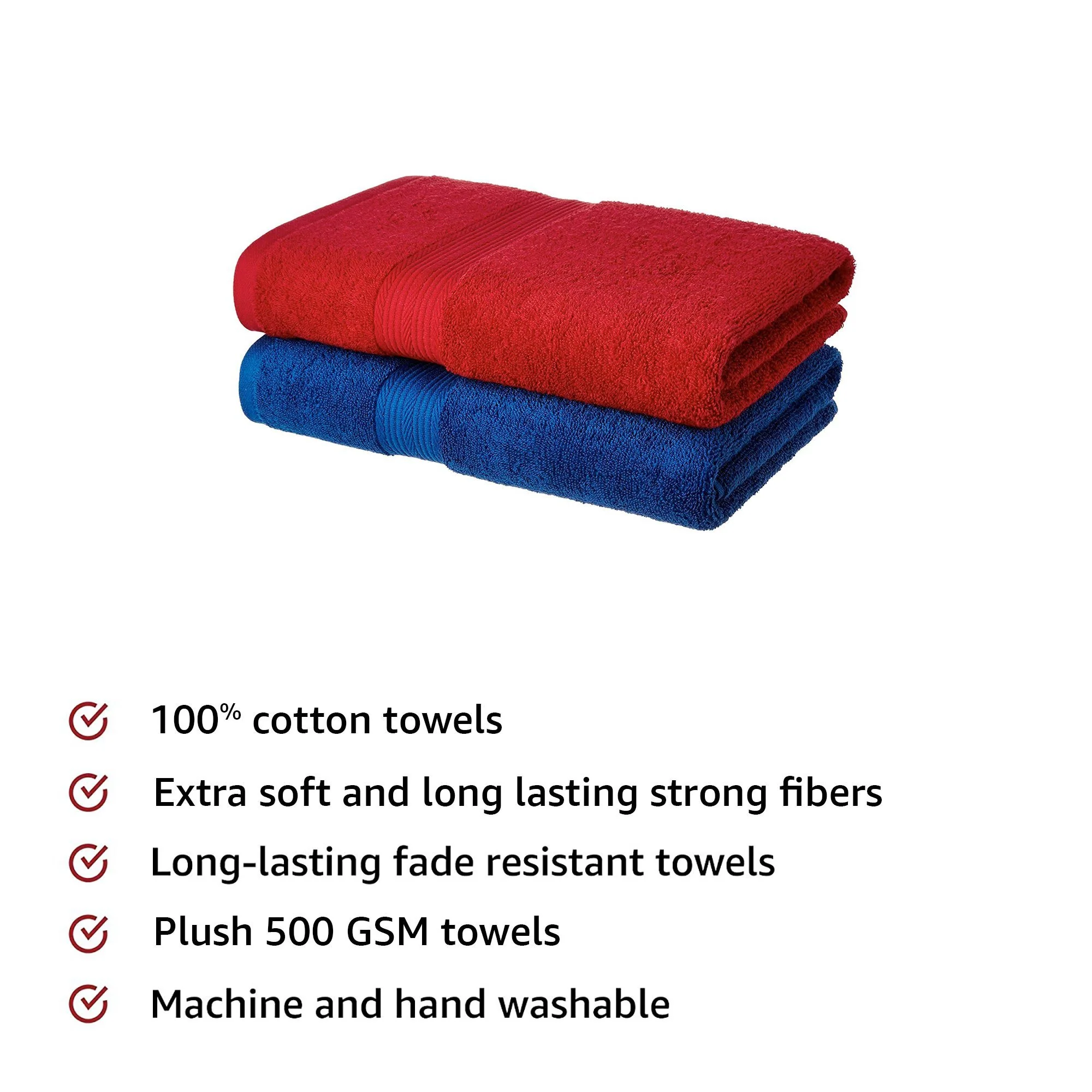 Amazon Brand - Solimo 100% Cotton 2 Piece Bath Towel Set - Image 6
