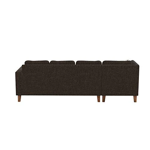 Amazon Brand - Solimo Alen six Seater LHS L Shape Sofa Set (Brown) - Image 4