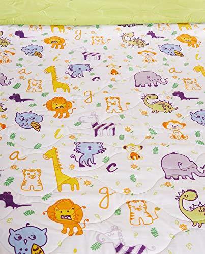 Amazon Brand - Solimo Animal Farm Microfibre Printed Quilt Blanket, Double, 120 GSM, White - Image 4