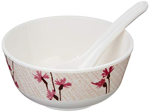 Amazon Brand - Solimo Classico Set of 6 Melamine soup bowls with spoons (11.5 cm) - Image 4