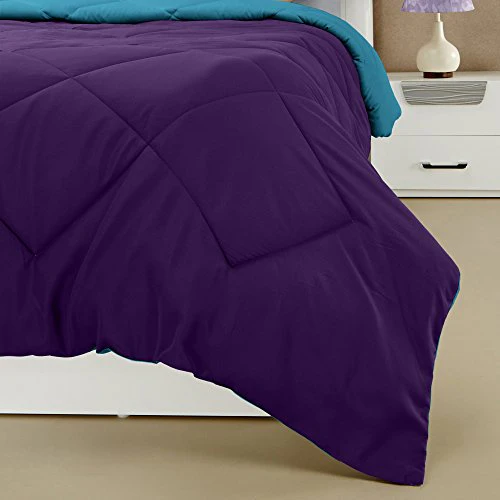Amazon Brand - Solimo Microfibre Reversible Comforter, Double (Deep Purple and Ocean Blue, 200 GSM) - Image 4