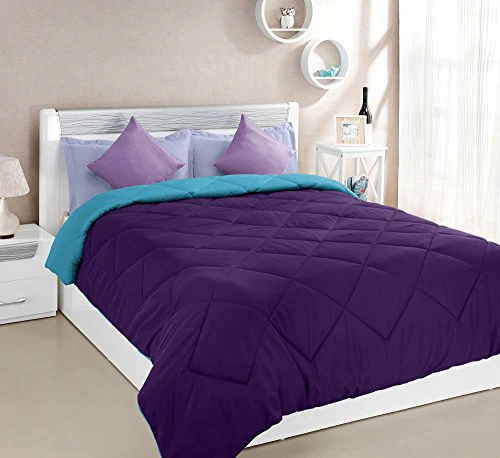 Amazon Brand - Solimo Microfibre Reversible Comforter, Double (Deep Purple and Ocean Blue, 200 GSM) - Image 6