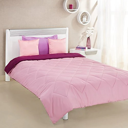 Amazon Brand - Solimo Microfibre Reversible Comforter, Single (Mellow Mauve & Royal Violet, 200 GSM) - Image 2