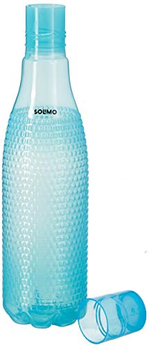 Amazon Brand - Solimo Plastic Fridge Bottle Set (3 pieces, 1L, Checkered pattern, Multicolour) - Image 3