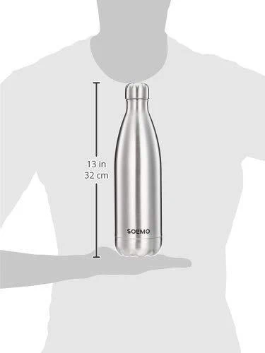 Amazon Brand - Solimo Stainless Steel Insulated Bottle, 24 Hours Hot or Cold, 1000 ml - Image 3