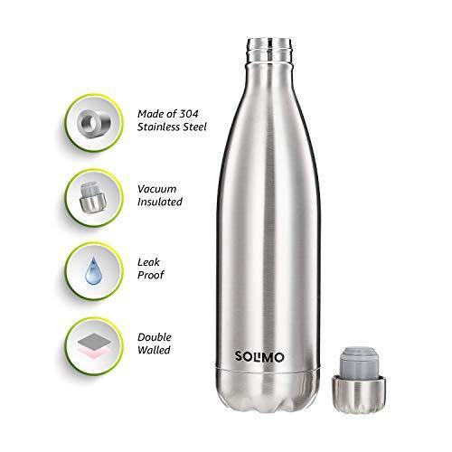 Amazon Brand - Solimo Stainless Steel Insulated Bottle, 24 Hours Hot or Cold, 1000 ml - Image 8