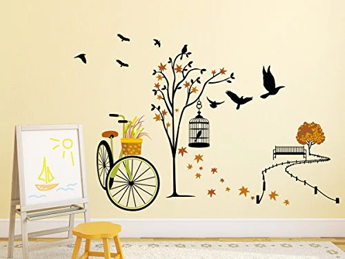 Amazon Brand - Solimo Wall Sticker for Living Room(Ride through Nature, ideal size on wall: 140 cm x 100 cm),Multicolour - Image 2