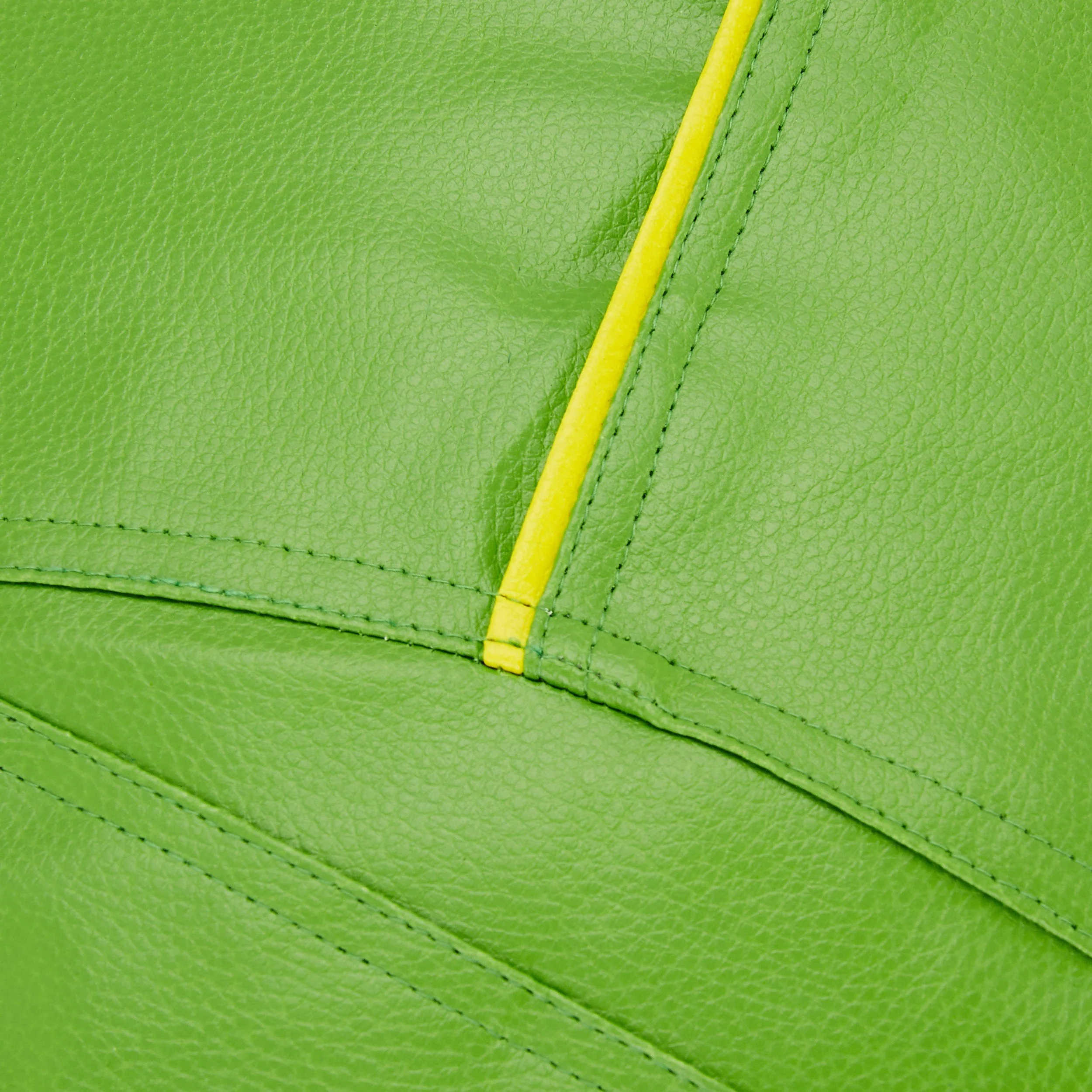 Amazon Brand - Solimo XXL Bean Bag Cover (Green with Yellow Piping) - Image 3