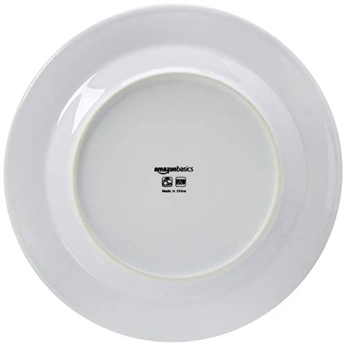 AmazonBasics 18-Piece Kitchen Porcelain Dinnerware Set, Dishes, Bowls, Service for 6, Sketch - Image 5