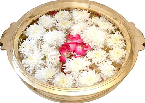 AN Handicrafts Brass Decorative Uruli (12 x 12 inch, Yellow) - Image 3