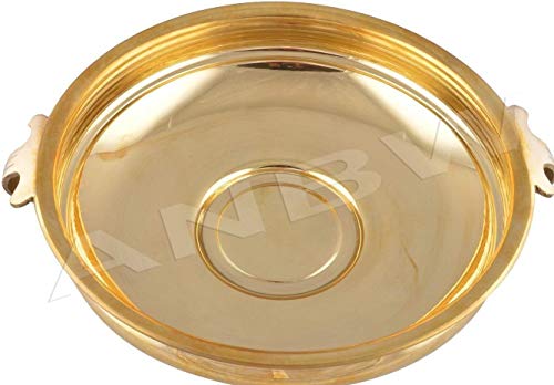 AN Handicrafts Brass Decorative Uruli (12 x 12 inch, Yellow) - Image 4