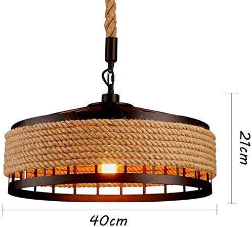 ANZZSS AN06 40 Watts Ceiling Light, Brown, Black, Round Cage - Image 4