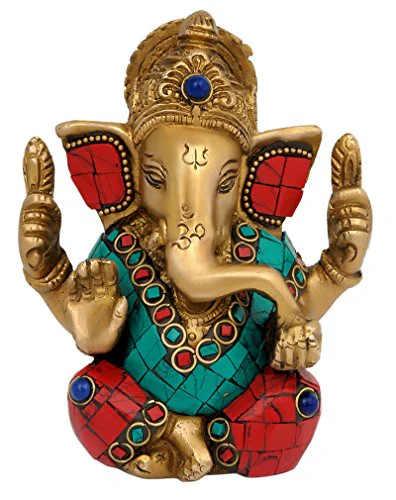 Aone Metal India Ganesha (Multicolor, 11 cm)