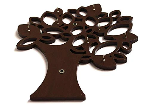 Art Window Tree Key Wall Holder || Wooden Key Holder || Decorative Key Hanger (Brown) - Image 2