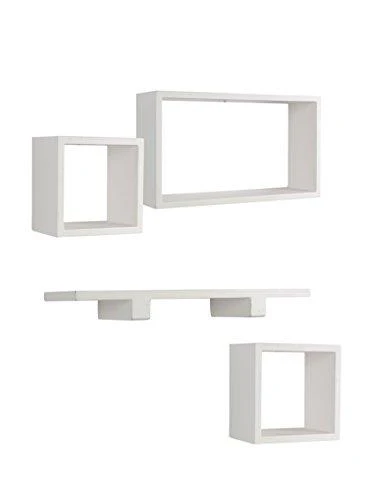 Artesia Wall Shelf with 4 Shelves (White) - Image 3