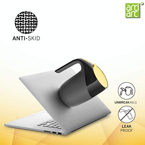 ARTIART Elephant Stainless Steel Grip Pad Suction Mug with Flip Top Lid | Patented Design & Suction Technology (Taiwan) | Vacuum Insulated, Hot & Cold for Tea, Coffee (400 Ml - Black) - Image 6