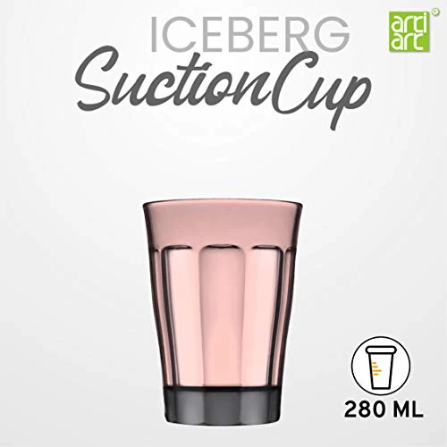 ARTIART Iceberg No Fall Party Mug Small Size| Patented Design & Suction Technology (Taiwan) | Unbreakable Tritan Plastic, Hot & Cold (280 ML) - Image 4