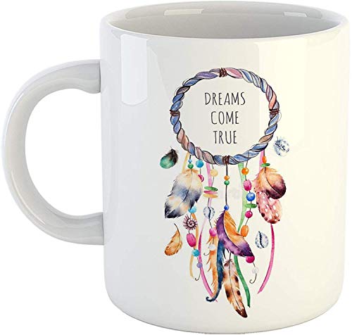 Artscoop Beautiful Dream Catcher Gift, Dreams Come True Coffee Mug - 11oz Tea Cup Gift for Family or Friend