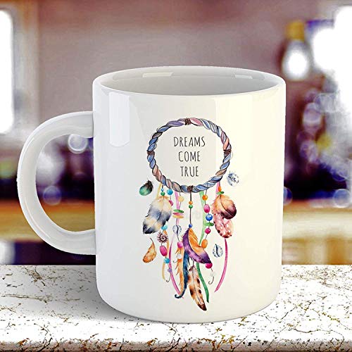 Artscoop Beautiful Dream Catcher Gift, Dreams Come True Coffee Mug - 11oz Tea Cup Gift for Family or Friend - Image 3
