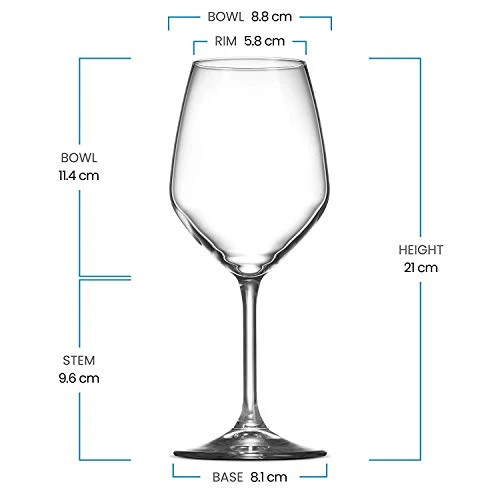 Ash & Roh® Red Wine, Cut Wine Glasses - Pack of 2,350 ml - Image 8