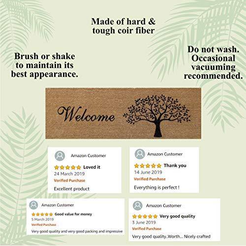 Atmah Tree Welcome Coir Door Mat - Size 120 X 40 Cm - Image 4