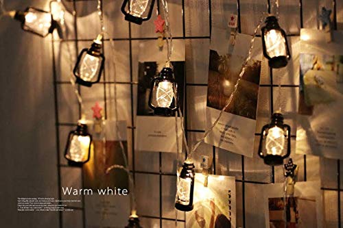 AtneP Black Lantern 16 LED Fairy String Lights for Home Decoration | Festival Decor Lights Diwali Christmas | Warm White - Image 4
