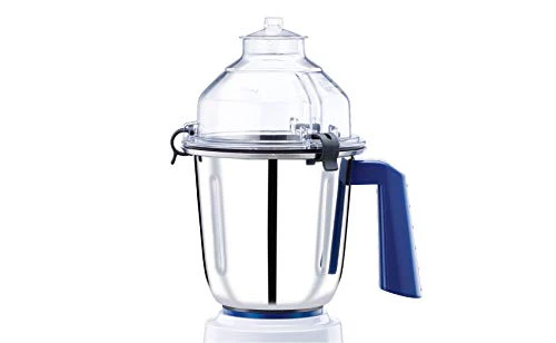 Bajaj Typhoon 750-Watt Mixer Grinder with 3 Jars (White/Turquoise) - Image 3