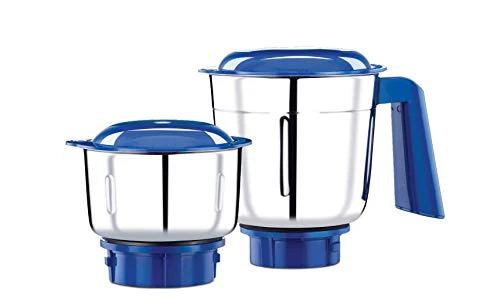 Bajaj Typhoon 750-Watt Mixer Grinder with 3 Jars (White/Turquoise) - Image 4