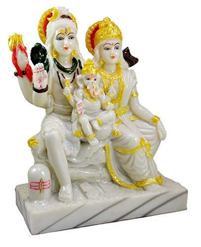 BANSIGOODS Lord Shiv Parivar Idol Shiv Parwati God Shiva Family Handicraft Decorative Statue Spiritual Showpiece Figurine Decorative Showpiece - 8 inches - Image 3