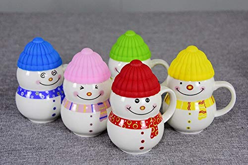 Being Fly® - Ceramic Snowman Mug with Silicon Cap Mug 300 ML Christmas Mug 300 ml ( Multi Color ) - Image 3