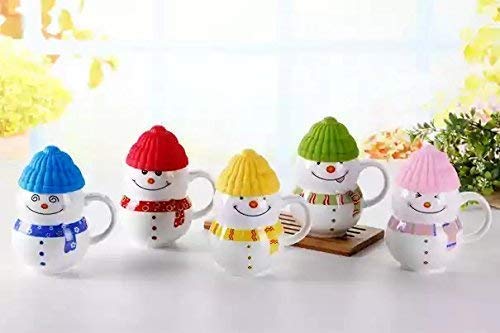 Being Fly® - Ceramic Snowman Mug with Silicon Cap Mug 300 ML Christmas Mug 300 ml ( Multi Color ) - Image 6