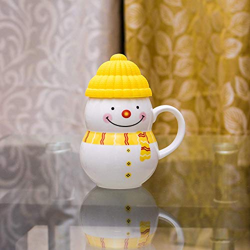 Being Fly® - Ceramic Snowman Mug with Silicon Cap Mug 300 ML Christmas Mug 300 ml ( Multi Color ) - Image 7