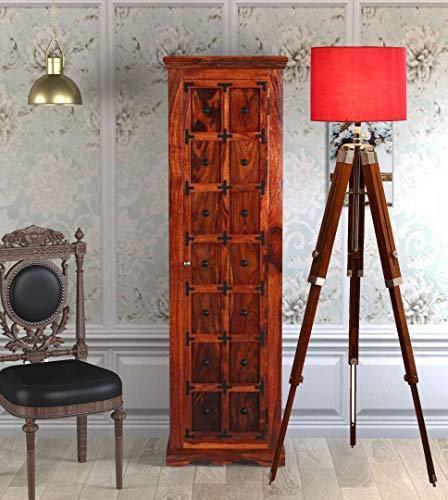 Beverly studio 12" Red Drum Wooden 3 fold Tripod Floor lamp - Image 4
