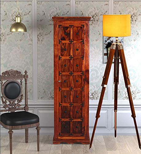 BEVERLY STUDIO Wood Tripod Floor Lamp, Yellow - Image 7
