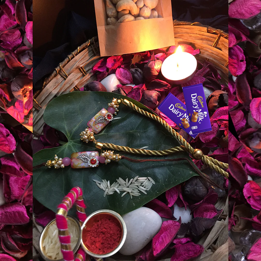 Bhiya Bhabhi Premium Rakhi Dryfruit & Chocolate Hamper - Image 9