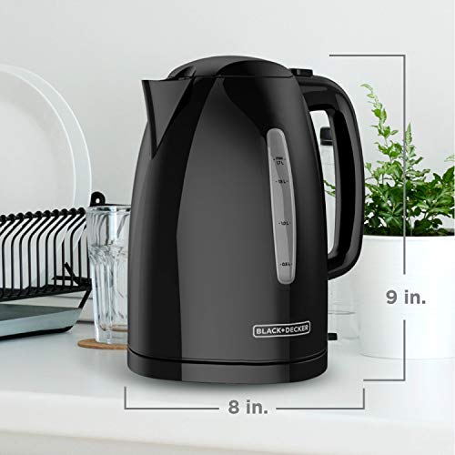 BLACK+DECKER KE1500B 1.7L Rapid Boil Electric Cordless Kettle, Black - Image 7